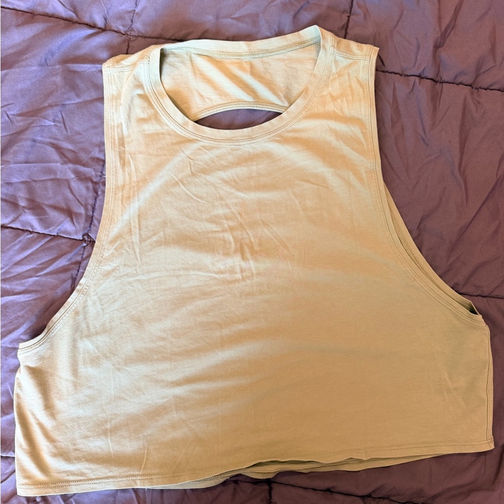 Sleeveless light green lululemon athletic top